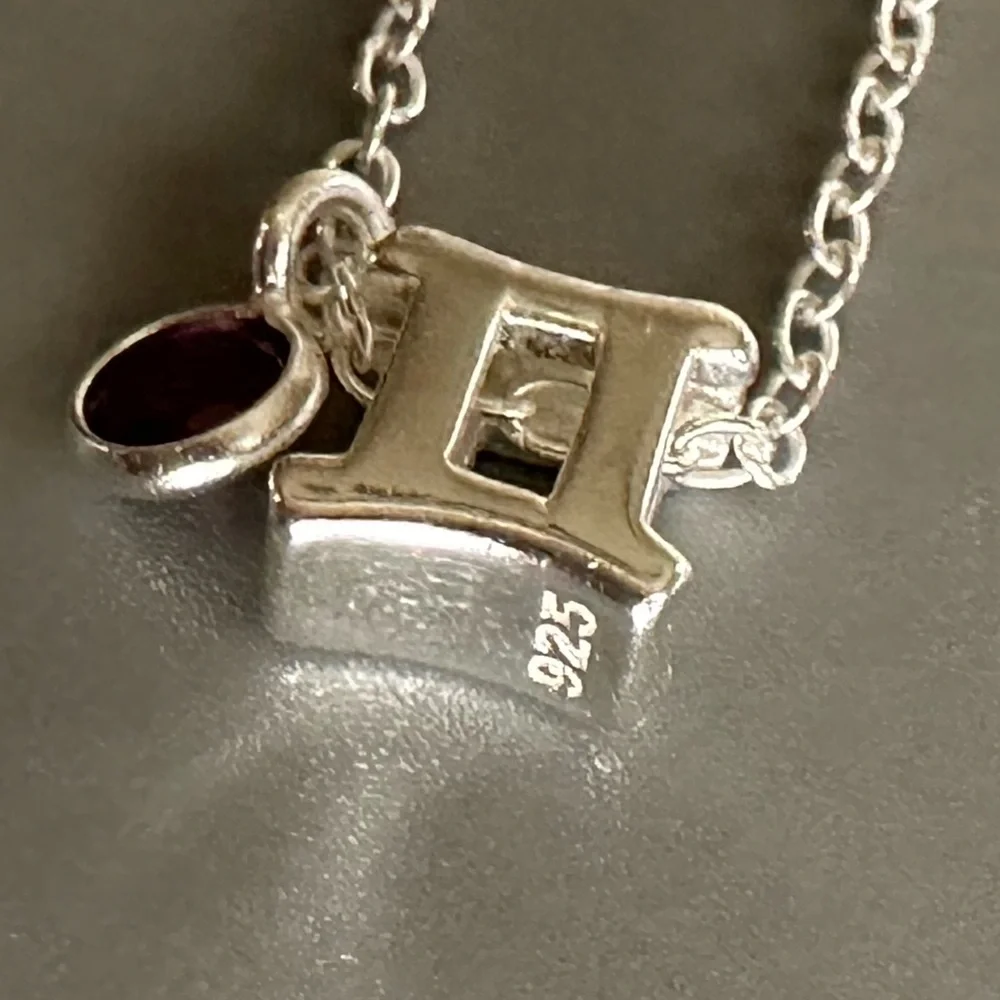 Sterling Silver Alexandrite Gemini Necklace